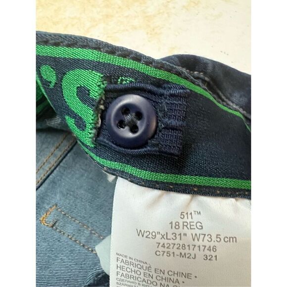 🔥5/20🔥 Levi 511 Slim Fit *Stretch * Boys Jeans Sz 18 (29/30) - Picture 3 of 8